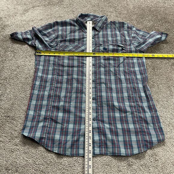 Columbia Silver Ridge Shirt Men Medium Multicolor Plaid Button Down Short Sleeve - Picture 10 of 12